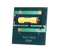 FTVOGUE Chargeur de Panneau Solaire, Carte de Charge en Polysilicium 1 W DC2 V 0 à 500 MA, Cellule Solaire 90 X 90 Mm pour 1 Batterie Rechargeable AA,2 V, Alimentation Extérieure pour les