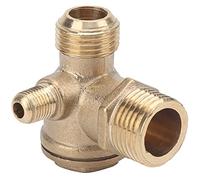 FTVOGUE Clapet Anti-retour Pneumatique à 1 Voie en Laiton G1 2 X G3 4 X M10 Conception à Ressort à Filetage Mâle pour Pompe de Puisard de Compresseur d'air Contrôle Hydraulique et Pneumatique du
