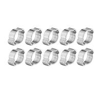 FTVOGUE Collier de serrage 10pcs zingué en acier inoxydable à deux oreilles pince d'entraînement de tuyau pour tube de tuyau d'essence (17-20MM)