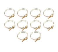 FTVOGUE Collier de Serrage à Double Fil en Fer zingué Colliers de Serrage Réglables 10 Pièces 21 Mm-25 Mm Clips de Tuyau de Verrouillage à Vis pour Utilisation de Conduites d'eau de Jardin de (51