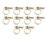 FTVOGUE Collier de Serrage à Double Fil en Fer zingué Colliers de Serrage Réglables 10 Pièces 21 Mm-25 Mm Clips de Tuyau de Verrouillage à Vis pour Utilisation de Conduites d'eau de Jardin de (19