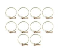 FTVOGUE Collier de Serrage à Double Fil en Fer zingué Colliers de Serrage Réglables 10 Pièces 21 Mm-25 Mm Clips de Tuyau de Verrouillage à Vis pour Utilisation de Conduites d'eau de Jardin de (32mm
