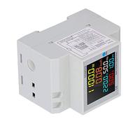 FTVOGUE Compteur d'énergie monophasé LCD Compteur de Puissance Numérique ABS avec Transformateur intégré 250 V à 450 V 0 à 100 A Affichage sur Rail DIN pour la des Panneaux électriques
