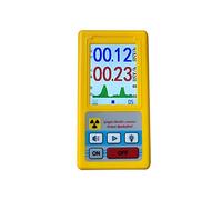 FTVOGUE Compteur Geiger Détecteur de Rayonnement Portable avec Tube G M ABS Beta Gamma X Ray jusqu'à 99,99 μSv H pour la Personnelle et les Tests Environnementaux (YELLOW)