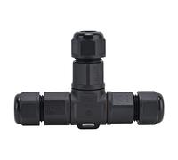 FTVOGUE Connecteur en T à 3 Broches, Connecteur de Fil à Connexion Rapide en Silicone PA66 16A IP68, Gamme de Câbles de 3 à 11 Mm, pour Réseau d'alimentation d'éclairage Extérieur et équipement