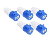 FTVOGUE Connecteur Industriel à 5 Broches, 220V à 250V IP44 étanche | Interface conductrice en laiton, boîtier PA66, loquet anti-chute, résistant à la poussière et à la pluie, pour alimentation