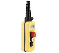 FTVOGUE Contrôleur suspendu grue à chaîne IP54 5A 500V | Bouton-poussoir avec arrêt d'urgence, commande à une main, plastique ABS, 31,5x7,6cm, pour palan