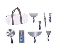 FTVOGUE Couteau à Enduire en Acier Inoxydable, Set 10 en 1 pour Outils de | Acier Inoxydable Antirouille, Poignées Ergonomiques, Grattoir 10-en-1 pour Retrait de Peinture et Lissage de Surface