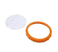 FTVOGUE Couvercle et écrou de Filtre à Sable, Couvercle de Filtre de Pompe à Sable de Piscine en Plastique Transparent avec écrou Orange P07018, Assemblage Manuel Rapide, Résistant aux Fuites,