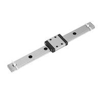 FTVOGUE Curseur Linéaire de Guidage Miniature, Guide de Bloc Coulissant Linéaire en Acier à Roulement 170 Mm pour équipement Automatique, 1 Curseur, Largeur de Rail de 2,4 Cm, Mouvement de Précision
