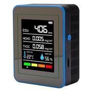 FTVOGUE Détecteur de qualité de L'air 5 en 1 CO2 TVOC HCHO avec Batterie