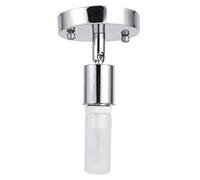 FTVOGUE Douille de Plafonnier Vintage E27, Support de Lampe Rotatif à 180 °, Montage Mural avec Construction en Fer Céramique pour éclairage de Bureau et de Maison (SILVER)