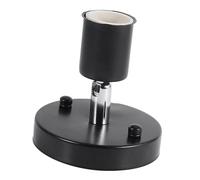 FTVOGUE Douille de Plafonnier Vintage E27, Support de Lampe Rotatif à 180 °, Montage Mural avec Construction en Fer Céramique pour éclairage de Bureau et de Maison (BLACK)