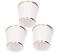 FTVOGUE E14 Abat-jour en Tissu, 3PCS Forme Tonneau | Couvercle d\'abat-jour de plafonnier, Construction à cadre métallique, conception d\'installation en méson, accessoire de