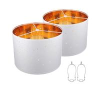 FTVOGUE Ensemble d'Abat-jour en Tissu, Abat-jour de Lampe de Table en Tissu de qualité Supérieure avec Support de Harpe de 8 Pouces, Trou E26 UNO, Paquet de 2 pour Lampadaires et Lampes de Table