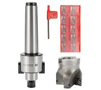 FTVOGUE Ensemble de Fraises à Face en Acier Dur MT3 FMB22, Fraise à Métal avec Inserts en Carbure, Précision de 0,005, 90 Degrés pour la Coupe de Plaques d'outils de Tour de Machine CNC
