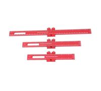 FTVOGUE Ensemble de Règles de Poche en Alliage d'aluminium, Règle Coulissante Réglable 6, 8, 12 Pouces avec Butées Coulissantes, Mesure en Pouces pour les Ingénieurs du Bois, Atelier, Boîte à Outils,