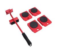 FTVOGUE Ensemble de Rouleaux de Levage de Meubles, Système de Déplacement de Meubles en ABS et en Acier avec Tige à Hauteur Réglable, 4 Rouleaux pour Le Déménagement de Lourds et d'appareils