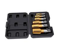 FTVOGUE Ensemble de Tarauds de Tuyauterie NPT en Acier au Carbone, 6