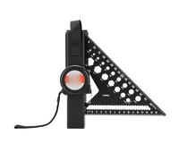 FTVOGUE Équerre de de 7 Pouces, Ensemble d'équerre de Charpentier en Alliage d'aluminium avec Ruban à Mesurer en Acier de 5 M, Pince de Ceinture en ABS et Bloc de Positionnement, pour les