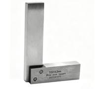 FTVOGUE Équerre de Mécanicien 100x63 Mm pour Traçage de Précision (Règle | Angle Droit à 90 Degrés, Lame en Acier trempé, Base en Acier Inoxydable, pour Installation de Machines et Usage en