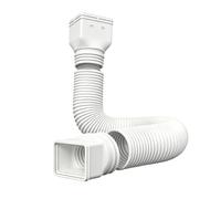 FTVOGUE Flexible Downspout Extension Pipe, 62 Pouces Extensible | Construction en Plastique, Résistance au Soleil et au Vieillissement, Contrôle du Ruissellement des Gouttières, Avant-toits