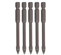 FTVOGUE Foret Cruciforme, Forets à Carrelage en Carbure avec Tige Hexagonale de 1 4 Pouces, Ouvre-trou de 6 Mm pour Béton Vitrocéramique, Paquet de 5 pour Perceuses électriques Manuelles et (6MM)
