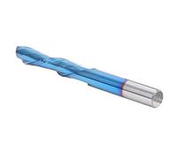 FTVOGUE Fraise 2 Lèvres en Acier Tungstène, Revêtement Bleu, Diamètre de | Mèche de routeur CNC pour bois dur, acrylique et PCB, longueur de lame de 25 mm, tige ronde, outil de gravure en Relief 3D