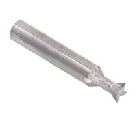 FTVOGUE Fraise à Queue d'aronde en Carbure à 4 Cannelures, Tige de 10 Mm, 45 Degrés, Longueur de 60 Mm pour le Travail du Bois, Rainurage, Traitement des Bords de Fente pour les Utilisateurs de