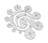 FTVOGUE Gabarit de Cercle de du Cuir, Règle Ronde en Acier Inoxydable 304
