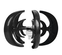 FTVOGUE Générateur d'éolienne à Axe Vertical 1200 W 24 V en Acier allié en Plastique Moulin à Vent à 5 Pales Démarrage Bas à 6,6 Pieds/s pour Bateau Terrasse Cabine Chargement de Maison Mobile (48V)