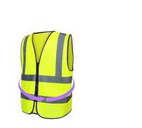 FTVOGUE Gilet de sécurité Réfléchissant, Lot de 2 Gilets de Construction Légers en Fibres Chimiques avec Bandes Réfléchissantes à 360 Degrés, Vêtements de Travail à Séchage Rapide et Faciles à