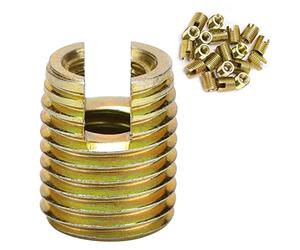 FTVOGUE Insert fileté autotaraudant M6x1 M10x1,5 lot20 | Haute résistance traction, installation directe sans perçage, pour moulage aluminium et mobilier haut de gamme