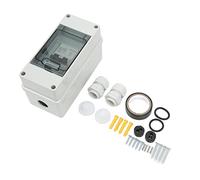 FTVOGUE Interrupteur de Déconnexion d'isolateur de Circuit CC, Disjoncteur Miniature PA66 DC 2P 50A DC1000V, Boîtier étanche IP65, 4000A Icu pour Utilisation de Distribution de Mini Système Solaire