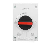 FTVOGUE Interrupteur de Déconnexion Solaire PV IP66 étanche pour RV 1200V | Boîtier Ignifuge PC, Connecteur M20, Poignée Verrouillable pour la sécurité, Isolateur CC pour Systèmes Hors Réseau, Navires