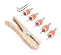 FTVOGUE Jeu de 6 Forets à Fraiser Forets Coniques Réglables pour le Travail du Bois avec Acier HSS 40CrV Matériau ABS pour Bois Plastique Panneaux de Fibres Métalliques Souples