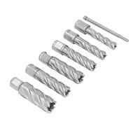 FTVOGUE Jeu de 7 Fraises Annulaires, Foret Magnétique en Acier au Carbure cémenté, Coupe-limace à 3 Cannelures 13 Mm 15 Mm 17 19 21 25 pour les Utilisateurs de Travail des Métaux et de Perceuses à