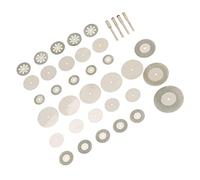 FTVOGUE Jeu de Disques de Coupe avec 37 Lames Diamantées et en Acier | Roues de Coupe Polyvalentes de 6 Tailles, Dents Tranchantes en Acier Inoxydable, Compatibles avec les Outils Rotatifs et