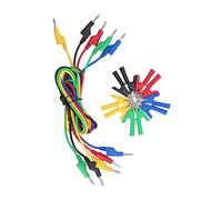 FTVOGUE Jeu de Fils de Test, Fiche Banane en Laiton PVC PA vers Pince, Prise et Prise de 4 Mm, Fil de Test électrique pour Testeur de Circuit, Utilisation sur Banc et Travaux de Réparation
