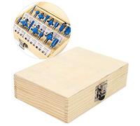 FTVOGUE Jeu d'embouts de Routeur 15 Pièces Kit d'embouts de Routeur en Carbure de Tungstène YG8 avec clé Hexagonale Outil de Coupe du Bois 1 8 à 1 4 Pouces pour Fraisage Rainurage Chanfreinage