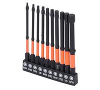 FTVOGUE Jeu d'Embouts Hexagonaux SAE Embouts Hexagonaux Magnétiques S2 en Acier allié usiné CNC 10 Pièces Tige Hexagonale de 1 4 Pouces avec Support de Rangement pour l'assemblage de Meubles