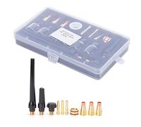 FTVOGUE Kit D'accessoires pour Chalumeau de Soudage pour Consommables | Moulage Monobloc Lisse, Verre et Laiton Résistants aux Hautes Températures, Compatible avec le Pistolet de Soudage à