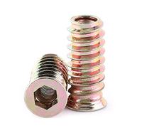 FTVOGUE Kit de 20 Douilles Hexagonales en Acier au Carbone, M6x25mm, pour Meubles en Bois