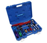 FTVOGUE Kit de Cintreuse de Tubes à Cliquet, Cintrage Précis, pour Usage | Comprend 7 têtes en aluminium, robustes et durables, conception à levier ergonomique, comprend un outil de coupe et