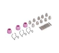 FTVOGUE Kit de Consommables pour Torche de Découpe, 26 Pièces, Pointe de Contact D'électrode, Buse en Céramique de Remplacement avec Accessoires Complets pour Coupeur AG60 SG55 CUT-60