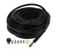 FTVOGUE Kit de Jet d'égout pour Nettoyeur Haute Pression Tuyau de Nettoyage de Canalisation en Caoutchouc PVC de 100 Pieds 5800 PSI avec Buses à 3 Boutons et Buse Rotative pour Drainage Intérieur et