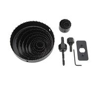 FTVOGUE Kit de Scie Cloche en Acier au Carbone, Ensemble de 16 Forets avec 12 Scies et 2 Forets pour le Travail du Bois, le Gypse et Diverses Planches, les Utilisateurs de Bricolage et la Réparation à