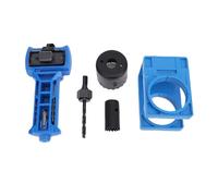FTVOGUE Kit d'installation de Loquet de Porte, Outil de Mortaiseuse de Serrure de Porte en ABS et en Acier au Carbone avec Plaque de Guidage Réglable, Configuration de en Bois de 1-3 8 Pouces à 1-3 4