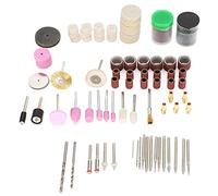 FTVOGUE Kit d'outils Rotatifs, 125 Pièces d'accessoires pour Meuleuse électrique avec Forets de Polissage pour Mini Perceuse, Roue de Polissage en Laine pour Travaux Manuels de Réparation et de