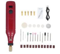 FTVOGUE Kit d'outils Rotatifs sans Fil, Mini Perceuse ABS, Outil Rotatif avec 3 Vitesses 5000 10 000 15 000 Tr/min, Stylo de Meulage électrique Rechargeable 3,7 V pour Polissage, Gravure,